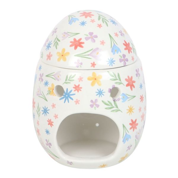 Öl & Wachs Brenner | Osterei Weiß Floral Print