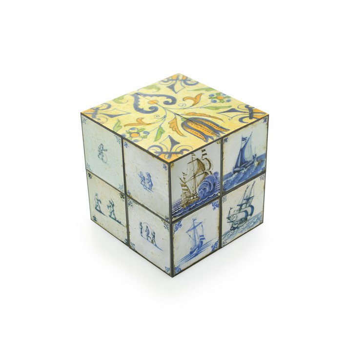 Puzzelkubus – Delfts Blauw Tiles Cat – Bild 3