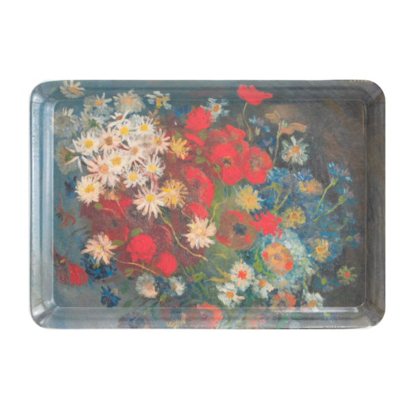 Mini-Tablett | Van Gogh-Wiesenblumen & Rosen