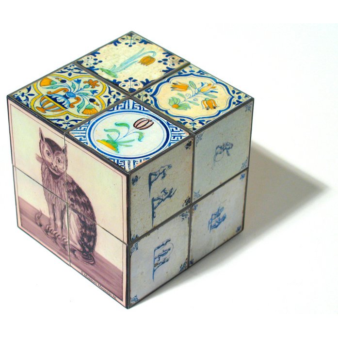 Puzzelkubus – Delfts Blauw Tiles Cat – Bild 2