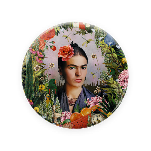 Pocket Mirror | Frida Kahlo Red Floral – Bild 2