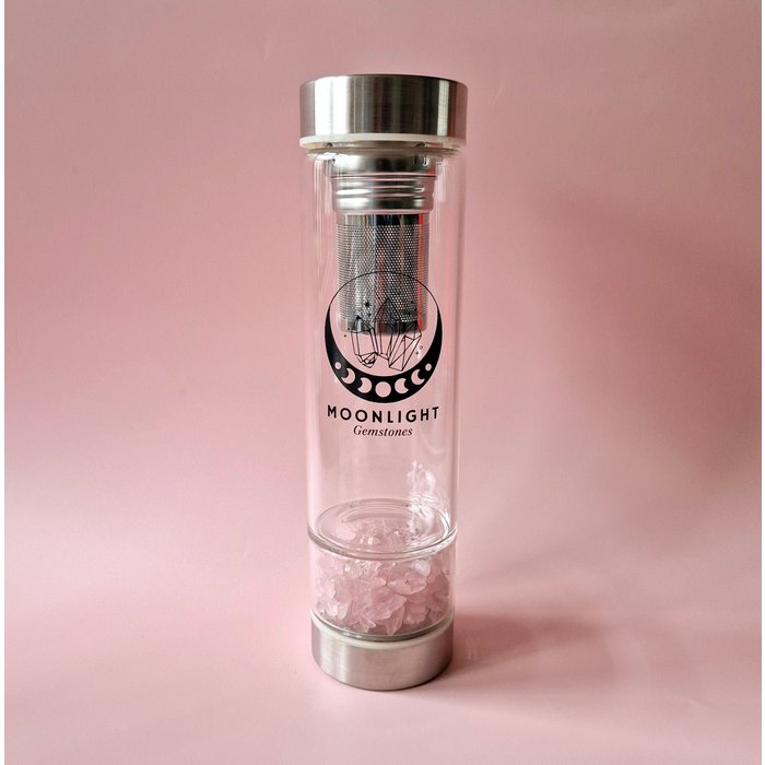 Edelstein-Wasserflasche | Strass mit Filter 400 ml