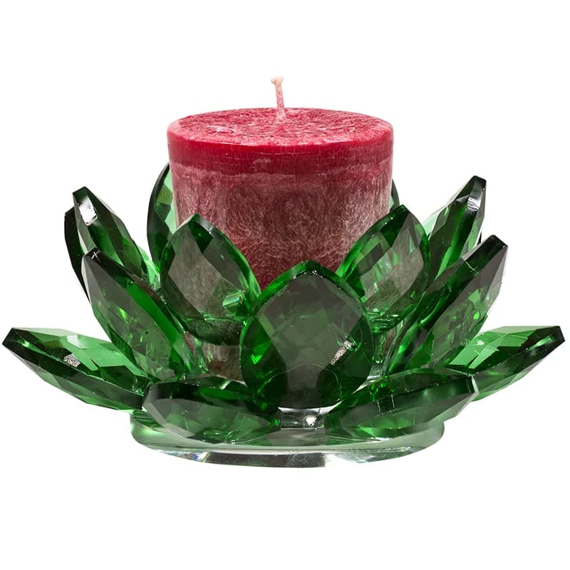 Lotus Kaarshouder Kristal Groen | 11 cm – Bild 2
