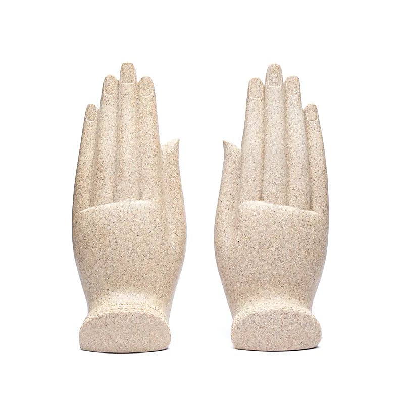 Namaste Mudra Handen met Boeddha’s Zandkleur | 21 cm – Bild 3