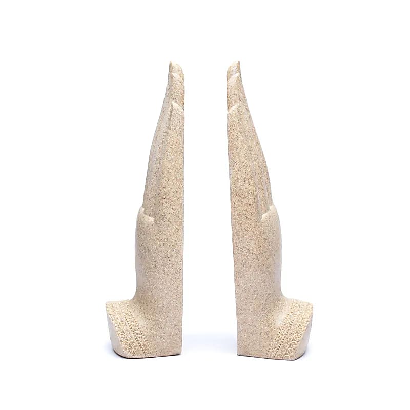 Namaste Mudra Handen met Boeddha’s Zandkleur | 21 cm – Bild 2