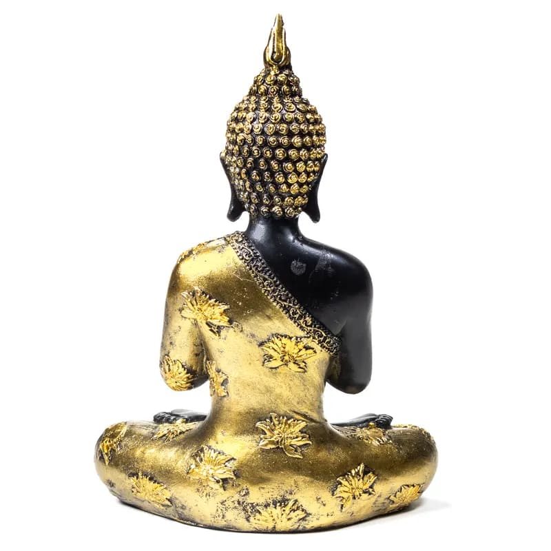 Biddende Boeddha Antieke Finish Thailand | 22 cm – Bild 2