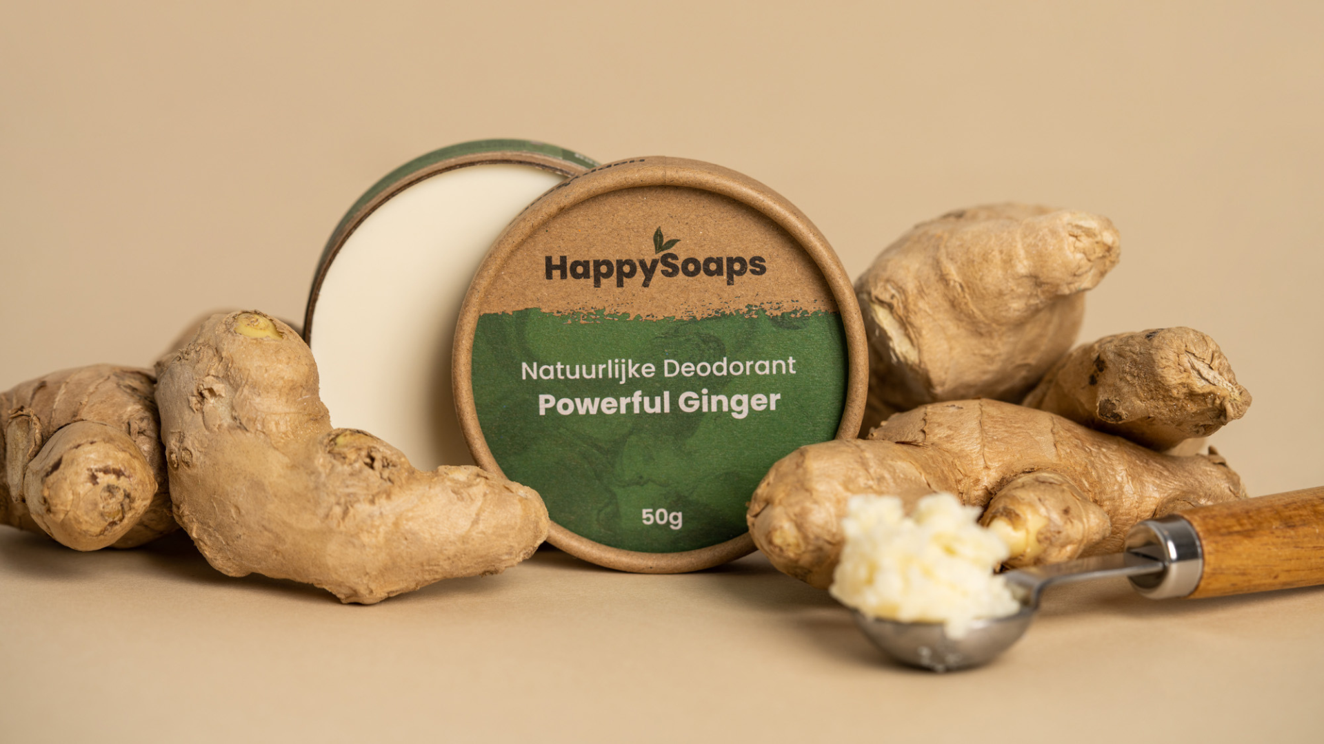 Natuurlijke Deodorant | HappySoaps Powerful Ginger | 45 g – Bild 2