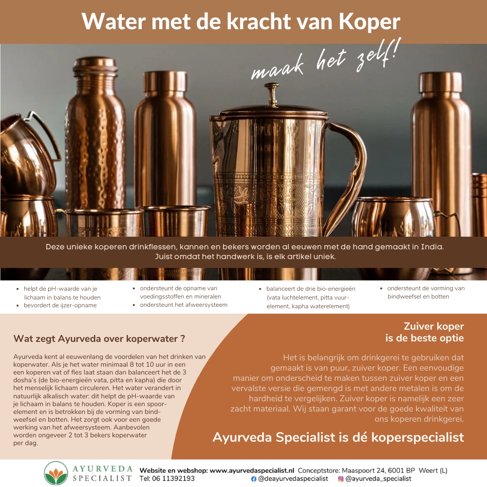Koperen Waterfles | Flower of Life | 850 ml – Bild 4